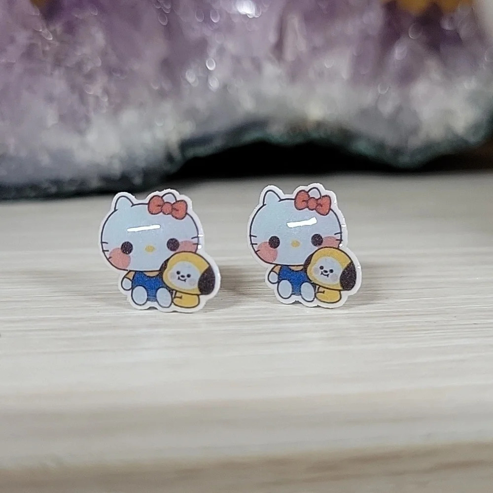 Hello Kitty & Friend Stud Earrings